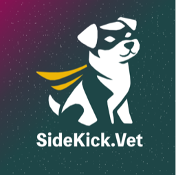 SideKick.Vet full square logo with dog mascot