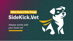 SideKick.Vet social sharing image with dog mascot